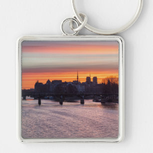 Sunrise over Ile de la Cite and Notre Dame - Paris Key Ring