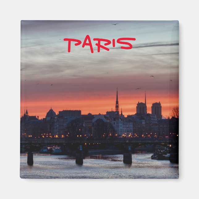 Sunrise over Ile de la Cite and Notre Dame - Paris Magnet (Front)