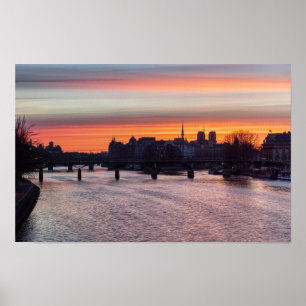 Sunrise over Ile de la Cite and Notre Dame - Paris Poster