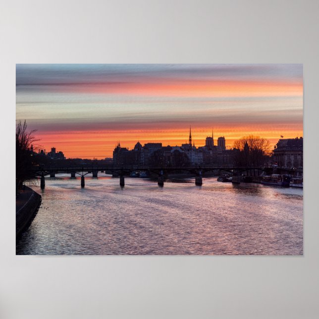 Sunrise over Ile de la Cite and Notre Dame - Paris Poster (Front)