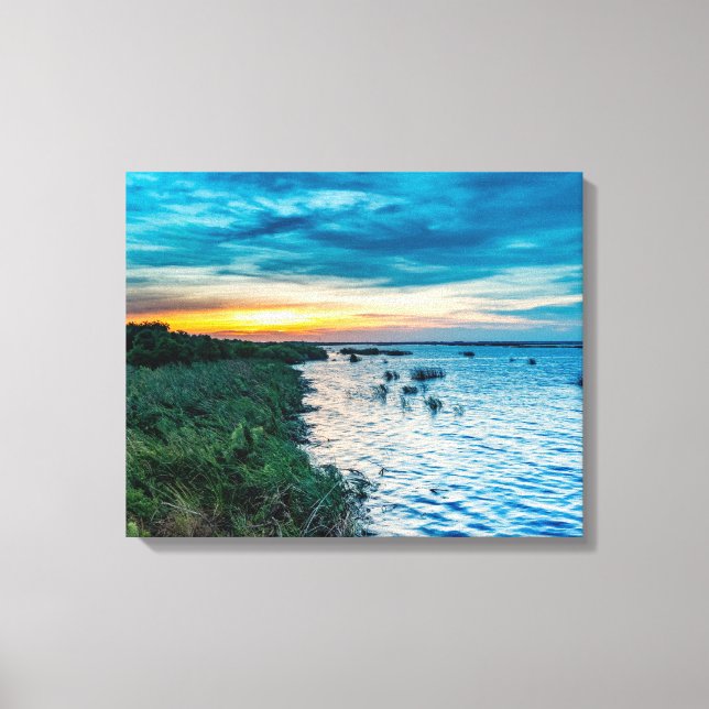 Sunrise Over Lake Okeechobee Canvas Print (Front)