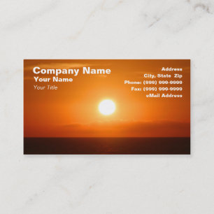 Sunrise Over Ocean Water Business Card