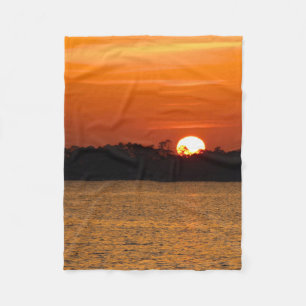Sunrise Over Perdido Bay Fleece Blanket