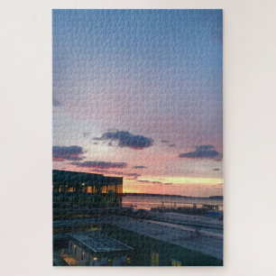 Sunrise Over Portland ME, Maine Photography Jigsaw Puzzle