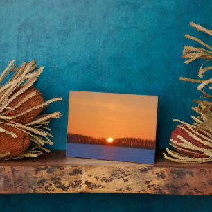 Sunrise Over Prairie   Manitoba, Canada Plaque