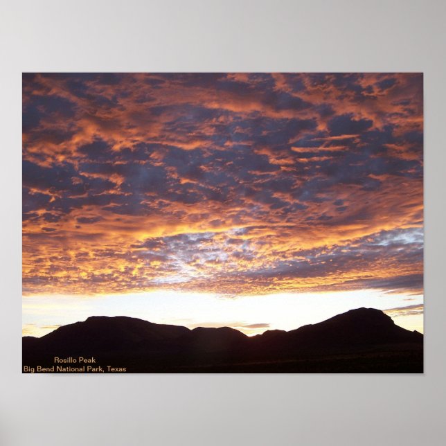 Sunrise over Rosillo Peak Poster (Front)