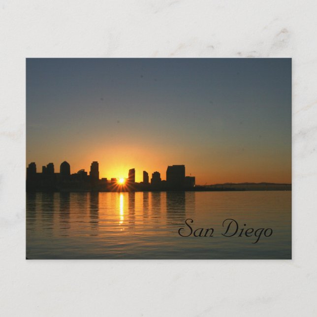 Sunrise over San Diego Postcard (Front)