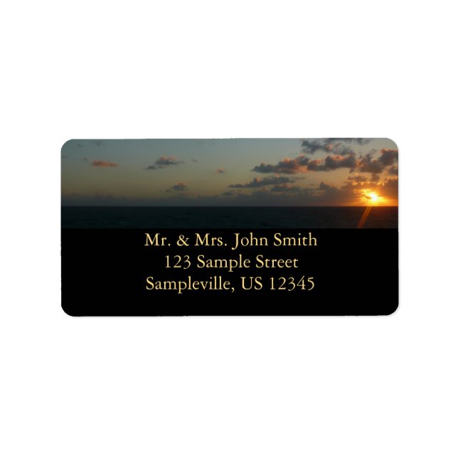Sunrise over San Juan I Puerto Rico Label (Front)