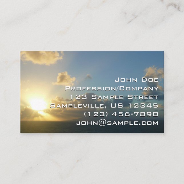 Sunrise over San Juan II Puerto Rico Business Card (Front)