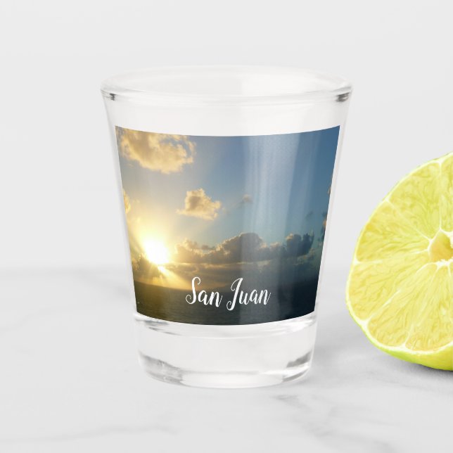 Sunrise over San Juan II Puerto Rico Shot Glass (Front)