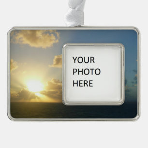 Sunrise over San Juan II Puerto Rico Silver Plated Framed Ornament