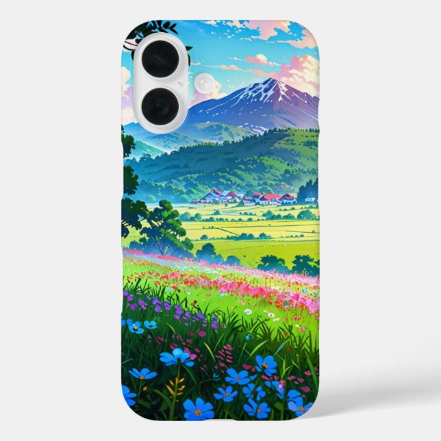 Sunrise Over Spring Valley – Anime Landscape Case-Mate iPhone Case (Back)