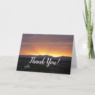 Sunrise over St. George Thank You Card