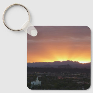 Sunrise over St. George Utah Landscape Key Ring