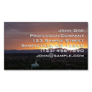Sunrise over St. George Utah Landscape Magnetic Business Card