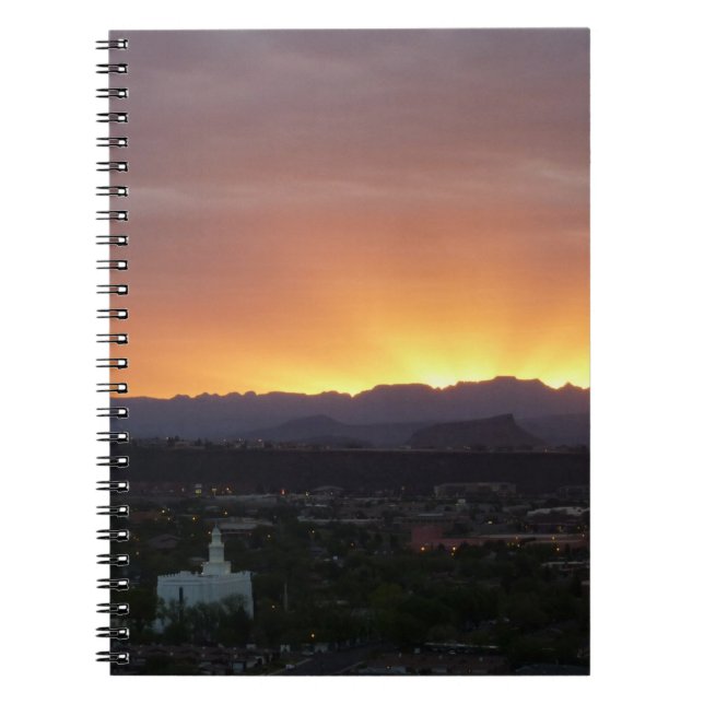 Sunrise over St. George Utah Landscape Notebook (Front)
