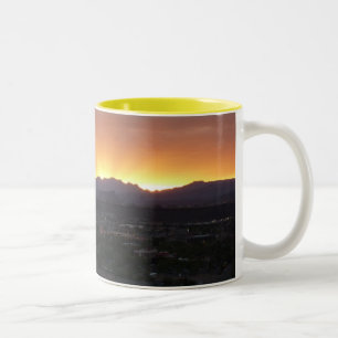 Sunrise over St. George Utah Landscape Two-Tone Coffee Mug