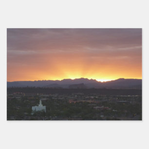Sunrise over St. George Utah Landscape Wrapping Paper Sheet
