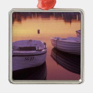 Sunrise over Stari Grad harbour with fishing Metal Tree Decoration