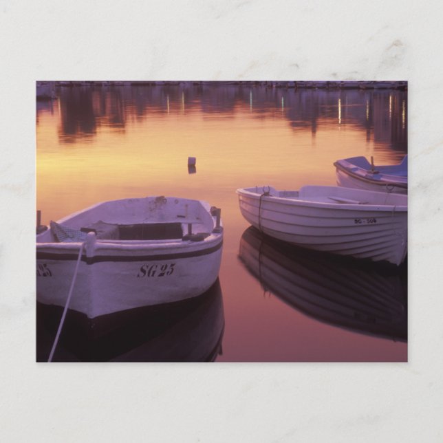 Sunrise over Stari Grad harbour with fishing Postcard (Front)