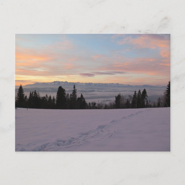 Sunrise over Tatras Postcard (Front)