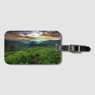 Sunrise over Tea Farm Luggage Tag