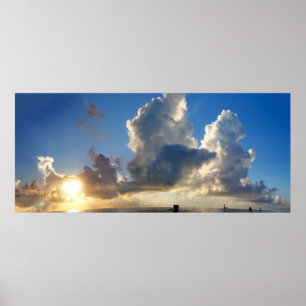 Sunrise over the Atlantic Ocean at Cape Canaveral Poster