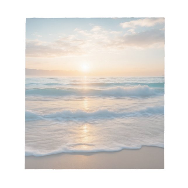 Sunrise Over The Beach Notepad (Front)