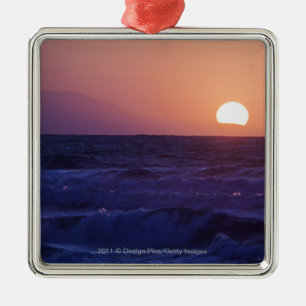 Sunrise Over The Malaga Bay Metal Tree Decoration