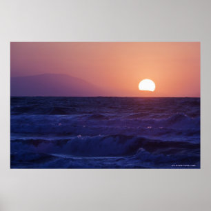 Sunrise Over The Malaga Bay Poster
