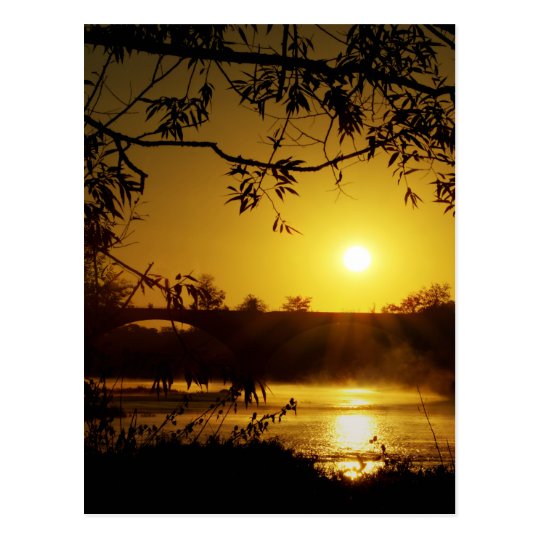 Sunrise over the Maumee river Postcard