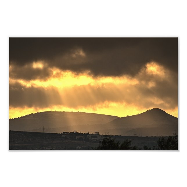 Sunrise over the mountains, Cyprus (2915) Photo Print (Front)