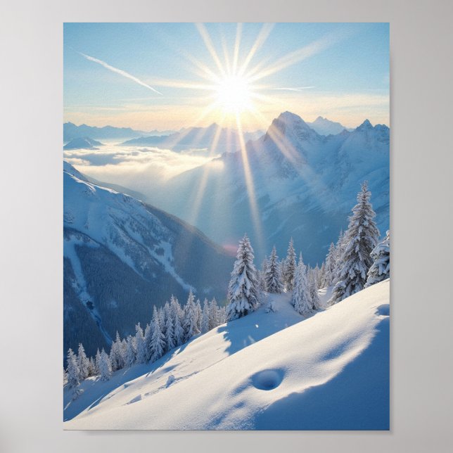 Sunrise over the mountains of America Poster (Front)