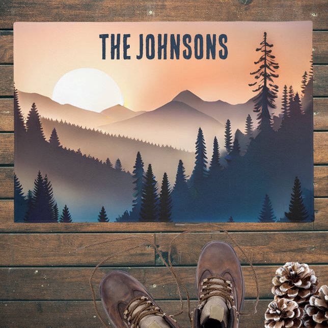 Sunrise Over the Mountains Signature  Doormat (Creator Uploaded)
