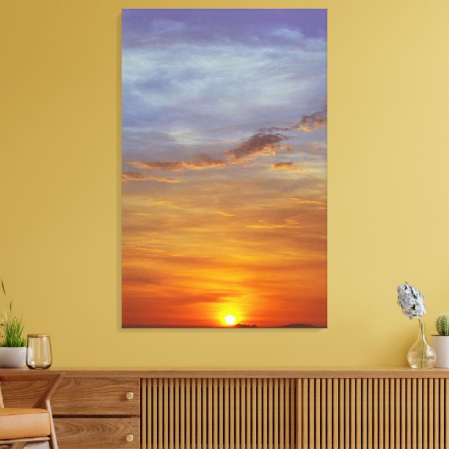 Sunrise Over the Nile Canvas Print (Insitu(LivingRoom))