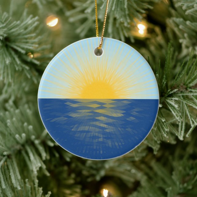 Sunrise over the Ocean New Beginnings Ceramic Tree Decoration (Tree)