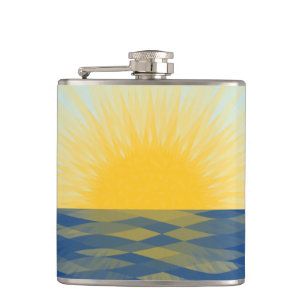 Sunrise over the Ocean New Beginnings Hip Flask