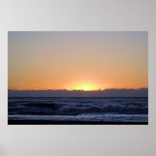 Sunrise over the Ocean Poster (Front)