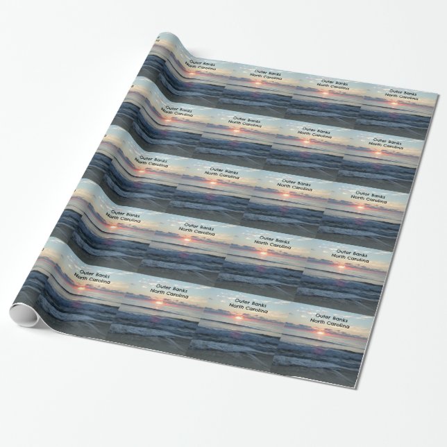 Sunrise over the Outer Banks of North Carolina Wrapping Paper (Unrolled)