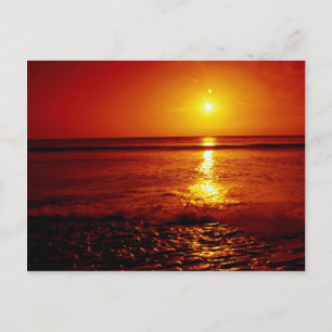 Sunrise over the sea, Filey, North Yorkshire, Engl Postcard