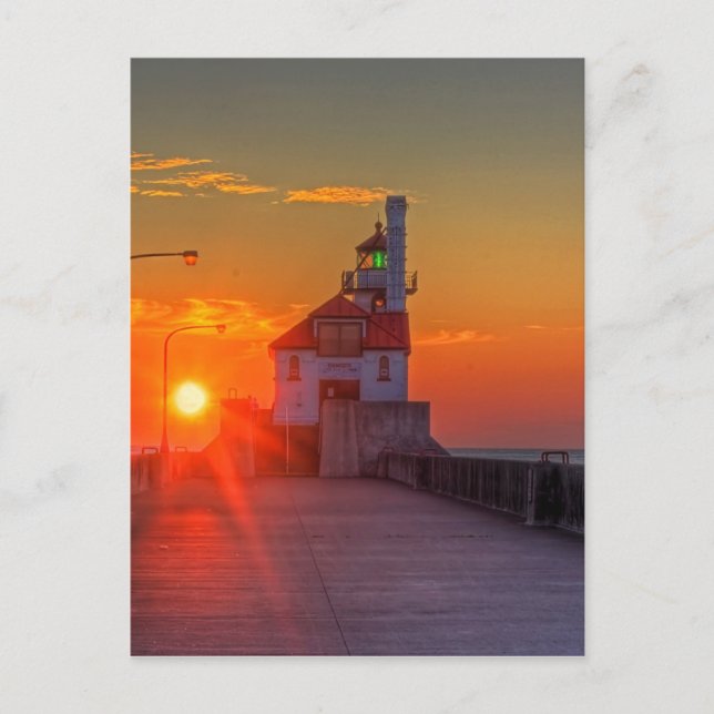 Sunrise over the South Pier Postcard (Front)