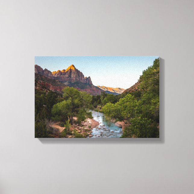 Sunrise Over the Watchman Canvas Print (Front)