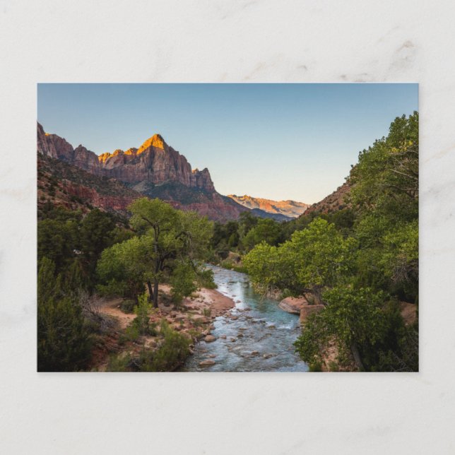 Sunrise Over the Watchman Postcard (Front)
