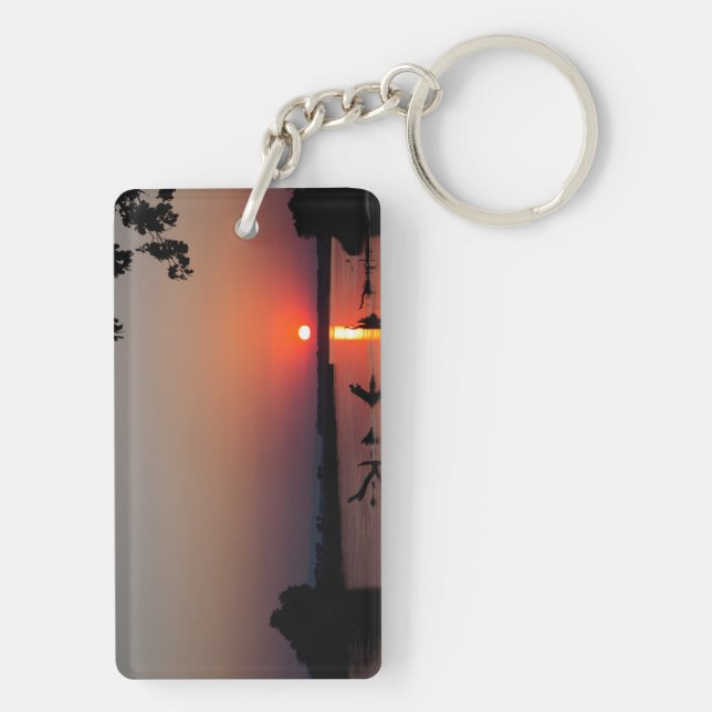 Sunrise over the Zambesi River Key Ring (Back)