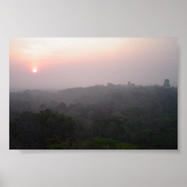 Sunrise over Tikal Poster (Front)