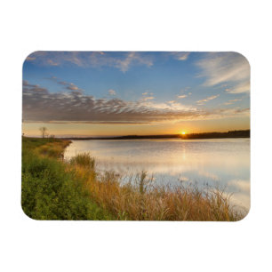 Sunrise Over Wetlands At Arrowwood National Magnet