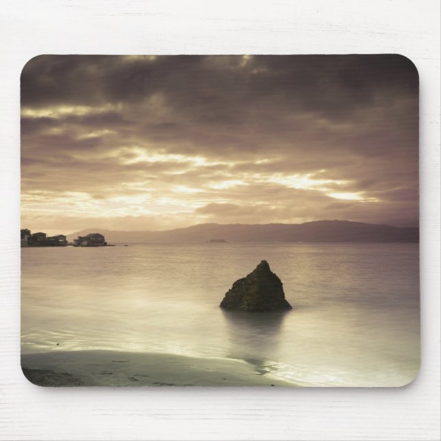 Sunrise over Worser Bay, New Zealand Mouse Mat (Front)