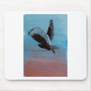 Sunrise Owl Flying Bird Mouse Mat