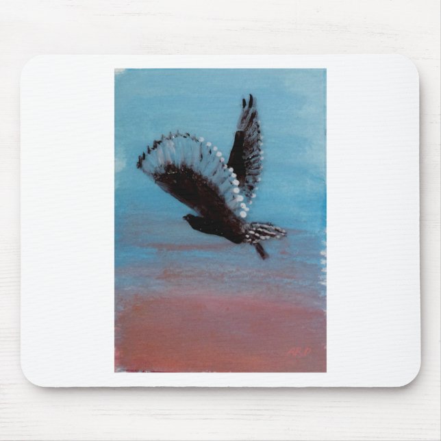 Sunrise Owl Flying Bird Mouse Mat (Front)