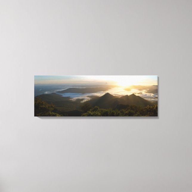 Sunrise Panorama From Mountain Summit Australia Canvas Print (Front)